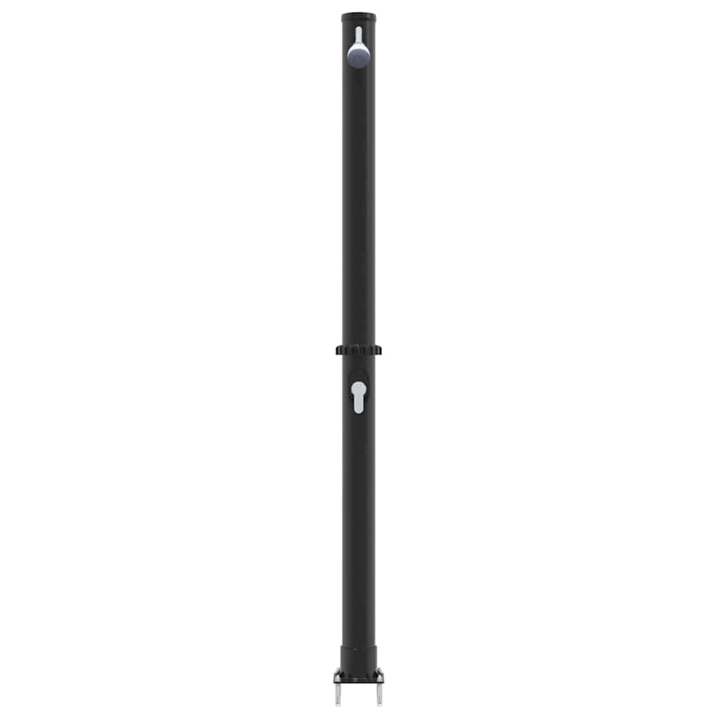 Buitenzonne-douche Zwart 217 cm PVC en Aluminium is nu te koop bij PeponiXL, paradijselijk wonen!