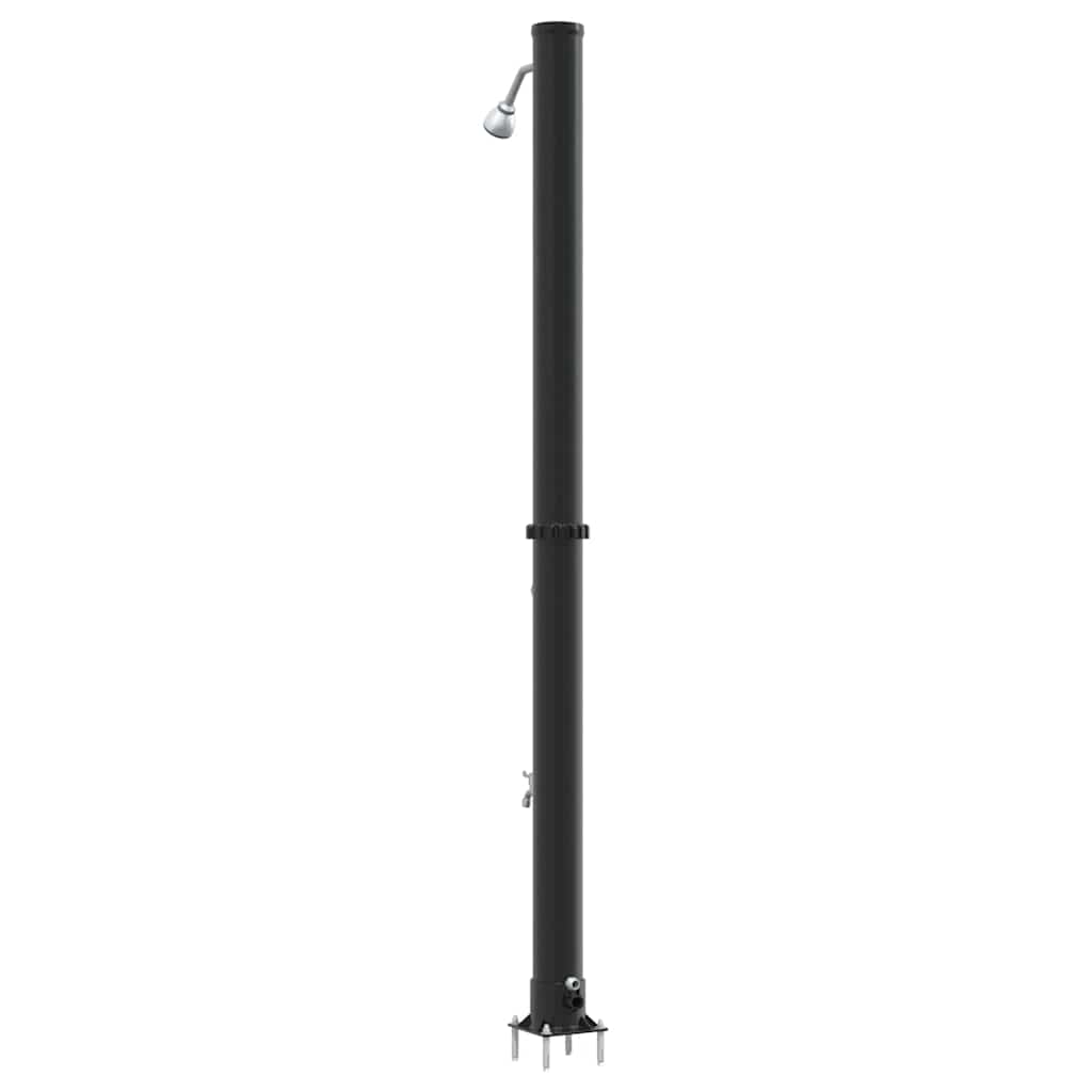 Buitenzonne-douche Zwart 217 cm PVC en Aluminium is nu te koop bij PeponiXL, paradijselijk wonen!