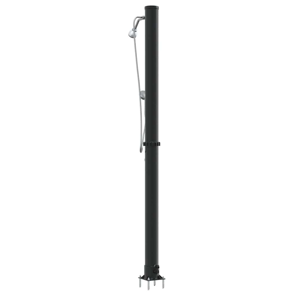 Buitenzonne-douche Zwart 217 cm PVC en Aluminium is nu te koop bij PeponiXL, paradijselijk wonen!