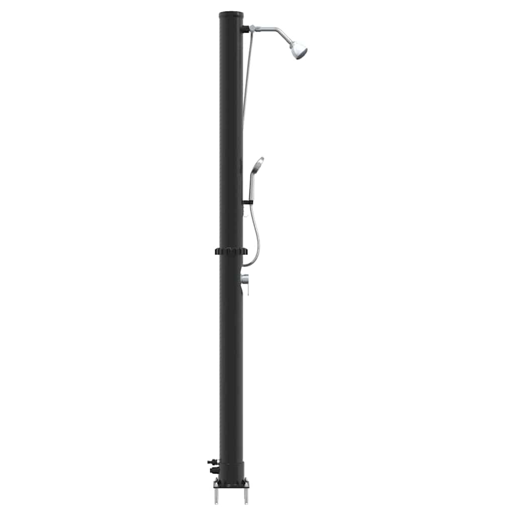 Buitenzonne-douche Zwart 217 cm PVC en Aluminium is nu te koop bij PeponiXL, paradijselijk wonen!