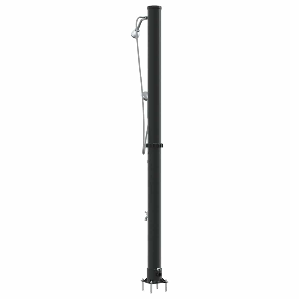 Buitenzonne-douche Zwart 217 cm PVC en Aluminium is nu te koop bij PeponiXL, paradijselijk wonen!