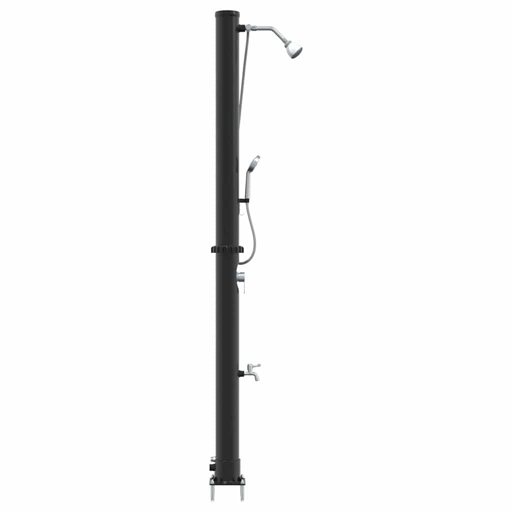 Buitenzonne-douche Zwart 217 cm PVC en Aluminium is nu te koop bij PeponiXL, paradijselijk wonen!