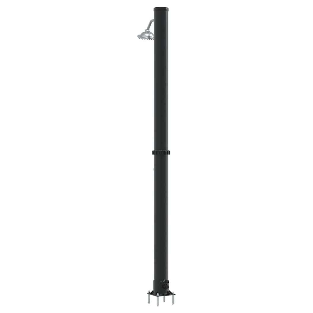 Buitenzonne-douche Zwart 217 cm PVC en Aluminium is nu te koop bij PeponiXL, paradijselijk wonen!