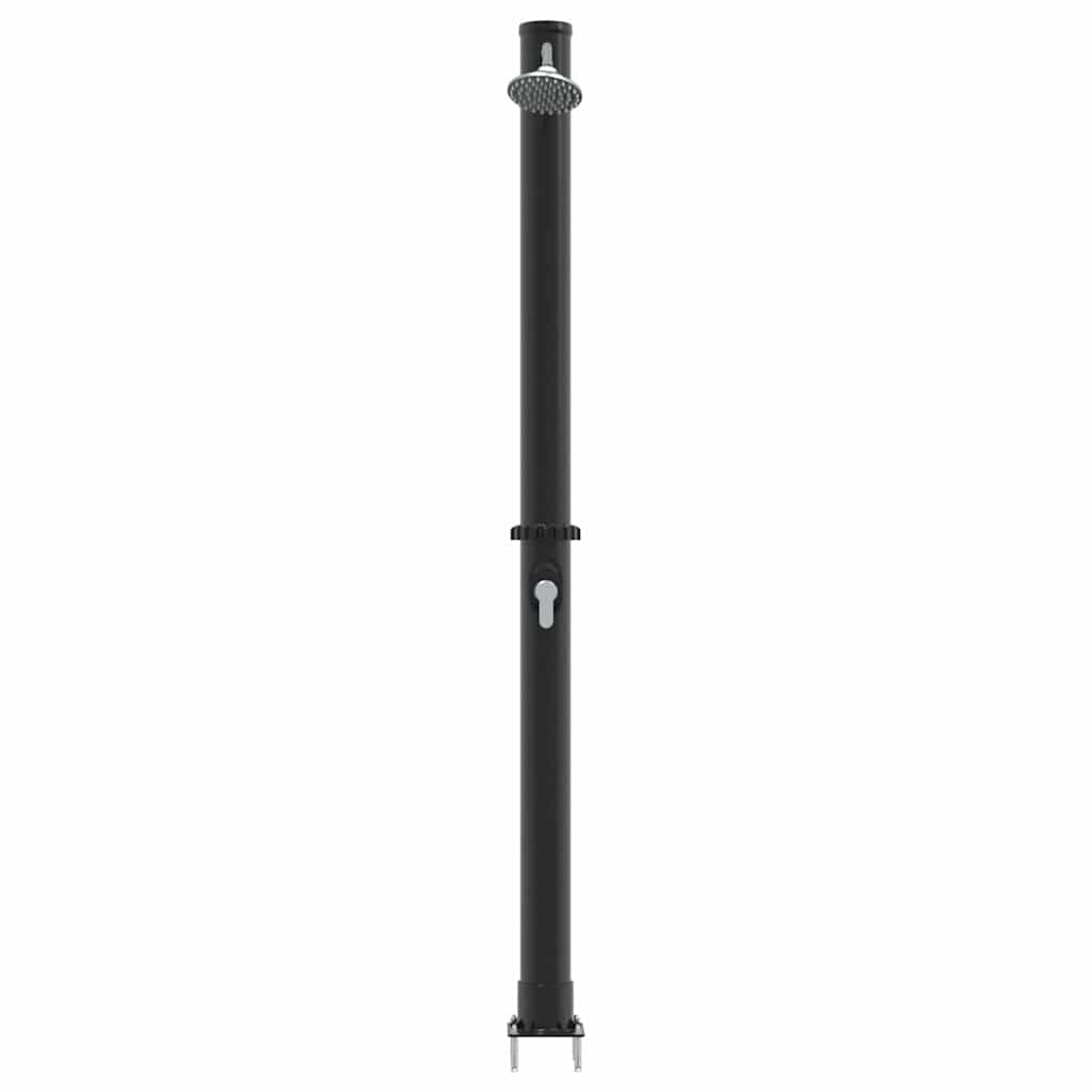 Buitenzonne-douche Zwart 217 cm PVC en Aluminium is nu te koop bij PeponiXL, paradijselijk wonen!