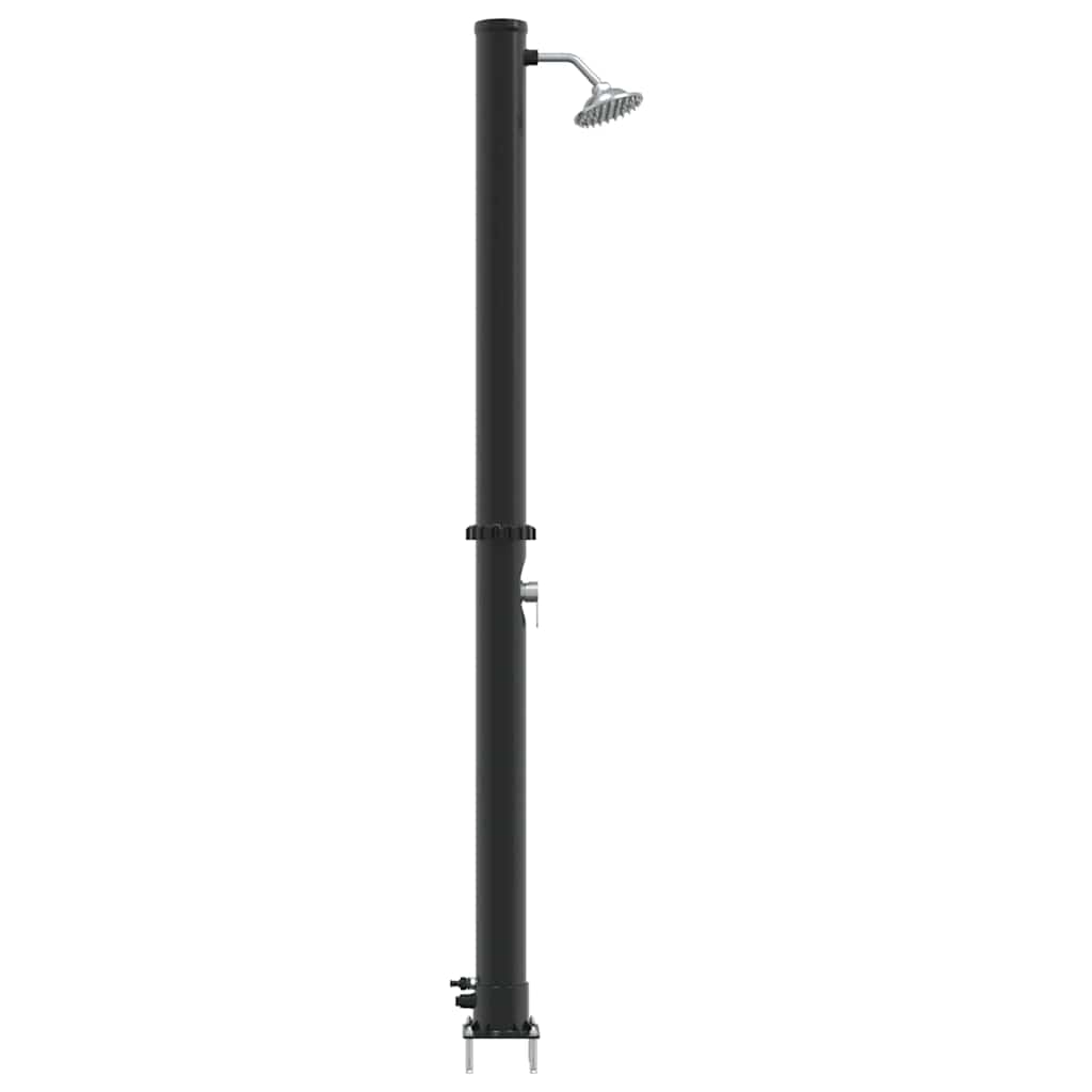 Buitenzonne-douche Zwart 217 cm PVC en Aluminium is nu te koop bij PeponiXL, paradijselijk wonen!