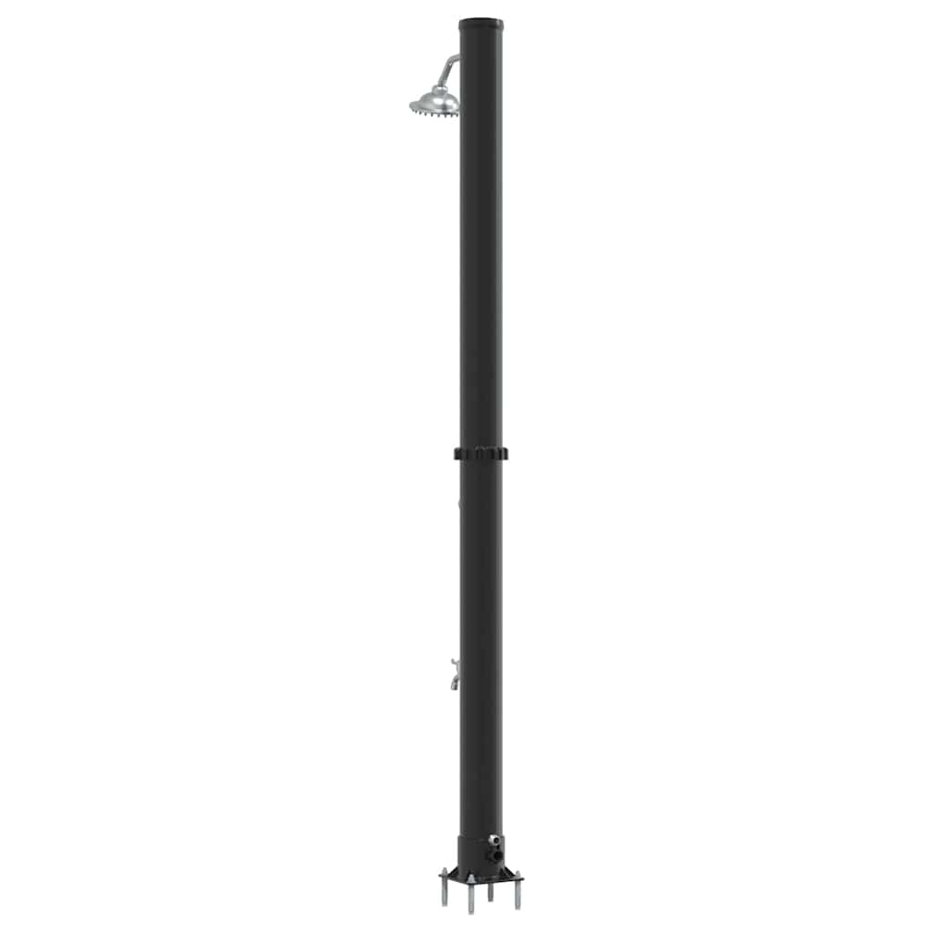 Buitenzonne-douche Zwart 217 cm PVC en Aluminium is nu te koop bij PeponiXL, paradijselijk wonen!