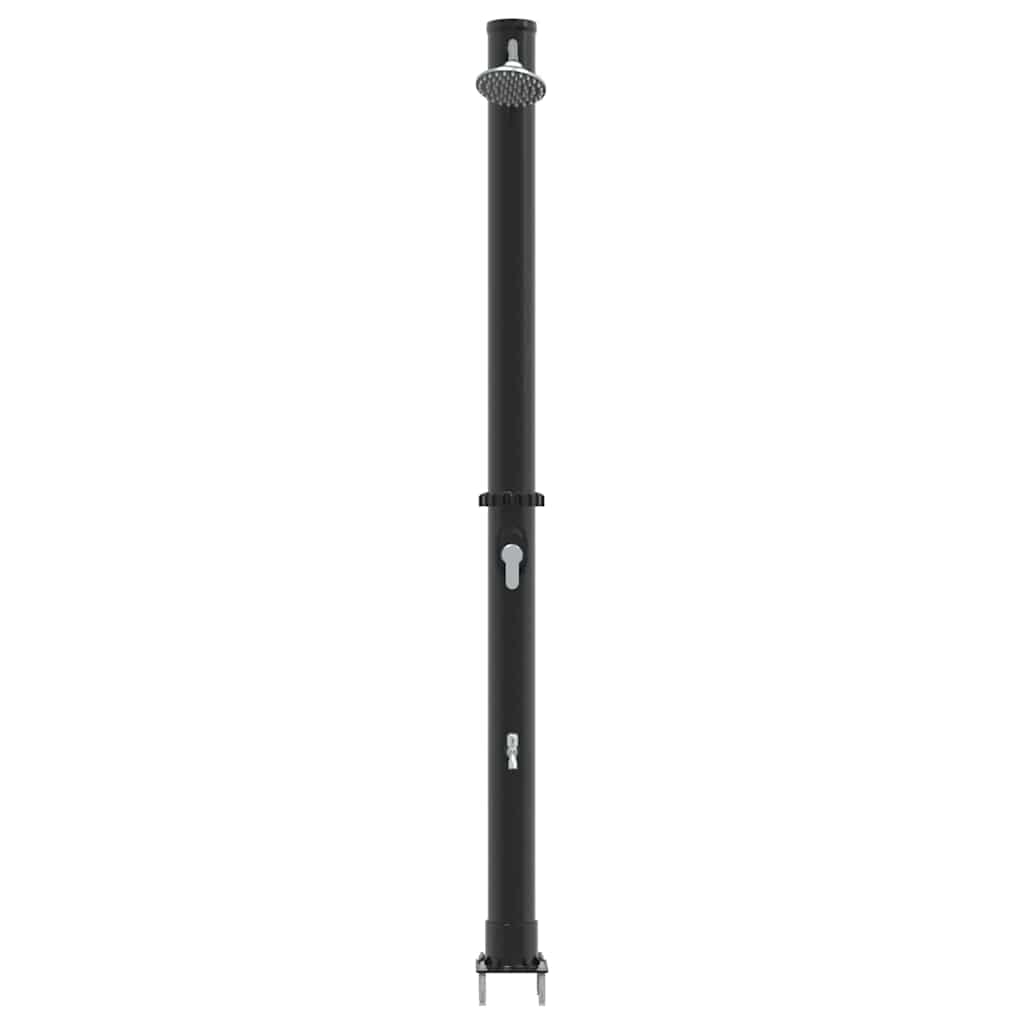 Buitenzonne-douche Zwart 217 cm PVC en Aluminium is nu te koop bij PeponiXL, paradijselijk wonen!