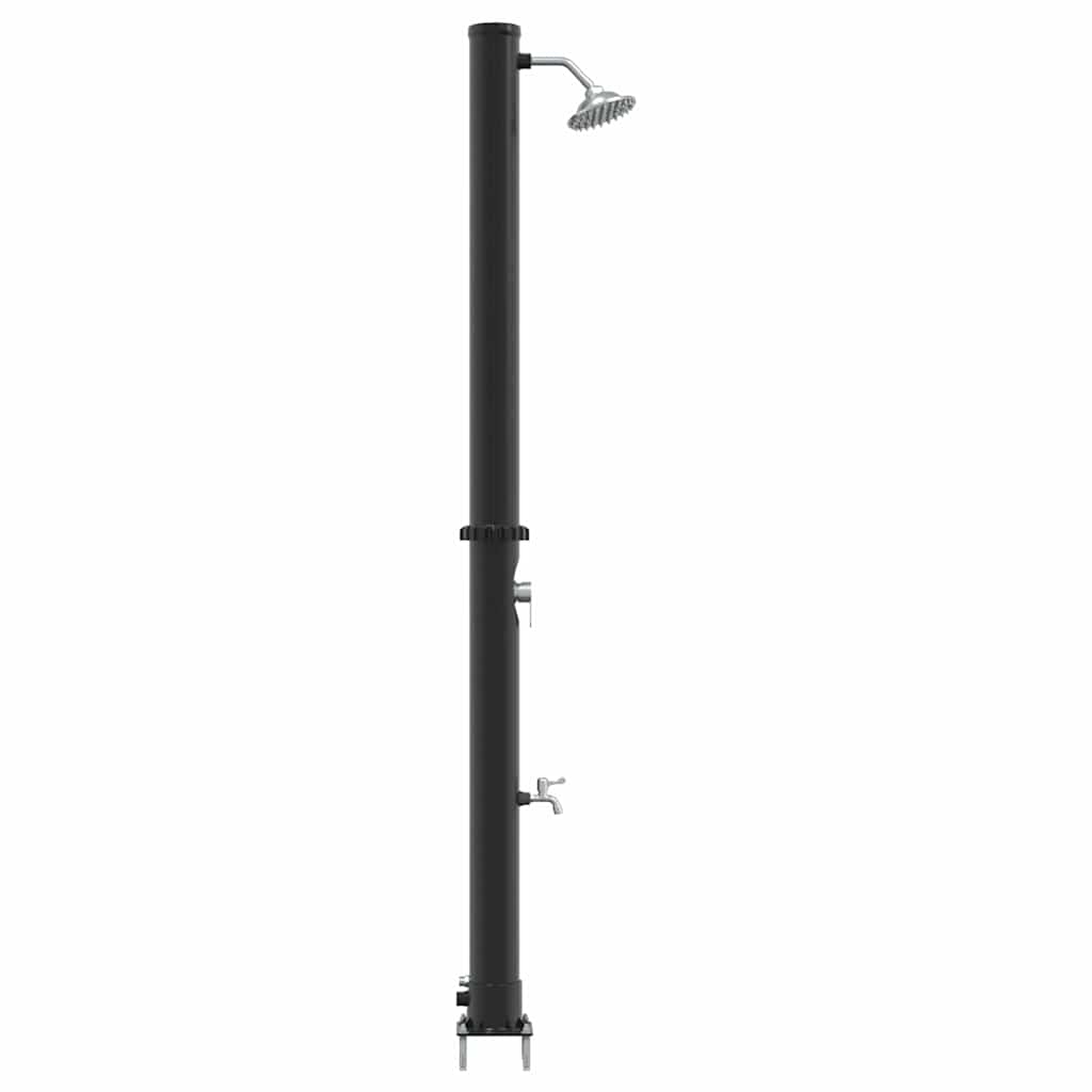 Buitenzonne-douche Zwart 217 cm PVC en Aluminium is nu te koop bij PeponiXL, paradijselijk wonen!