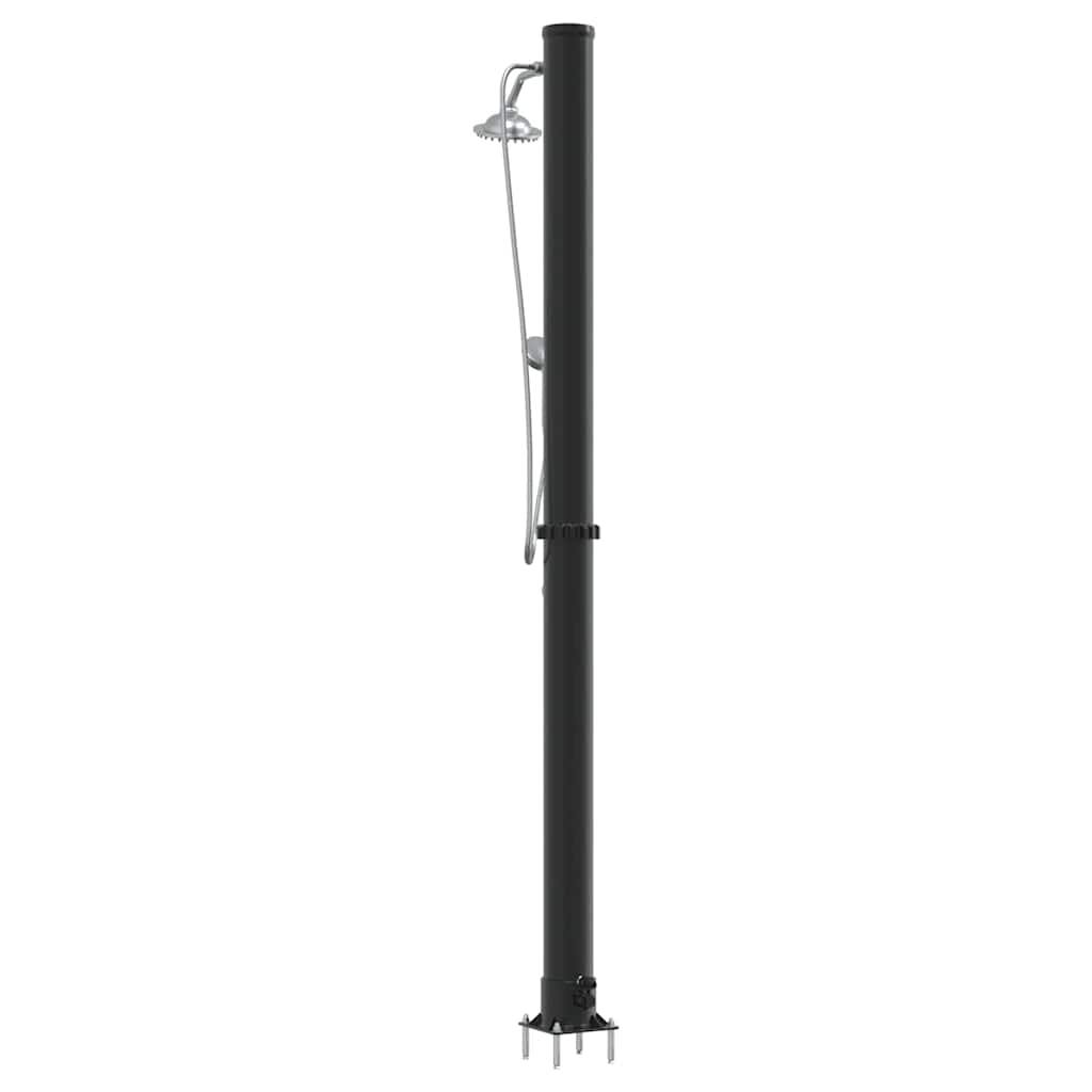 Buitenzonne-douche Zwart 217 cm PVC en Aluminium is nu te koop bij PeponiXL, paradijselijk wonen!
