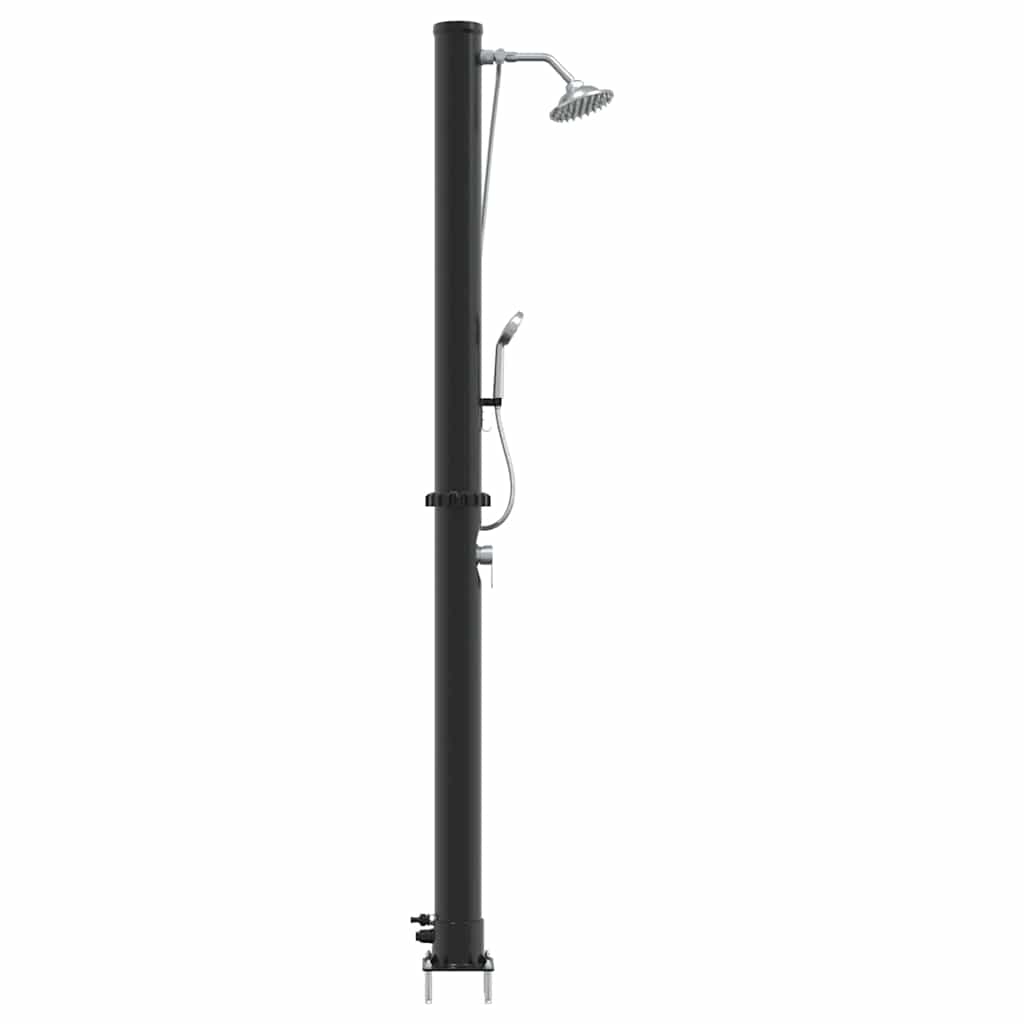 Buitenzonne-douche Zwart 217 cm PVC en Aluminium is nu te koop bij PeponiXL, paradijselijk wonen!