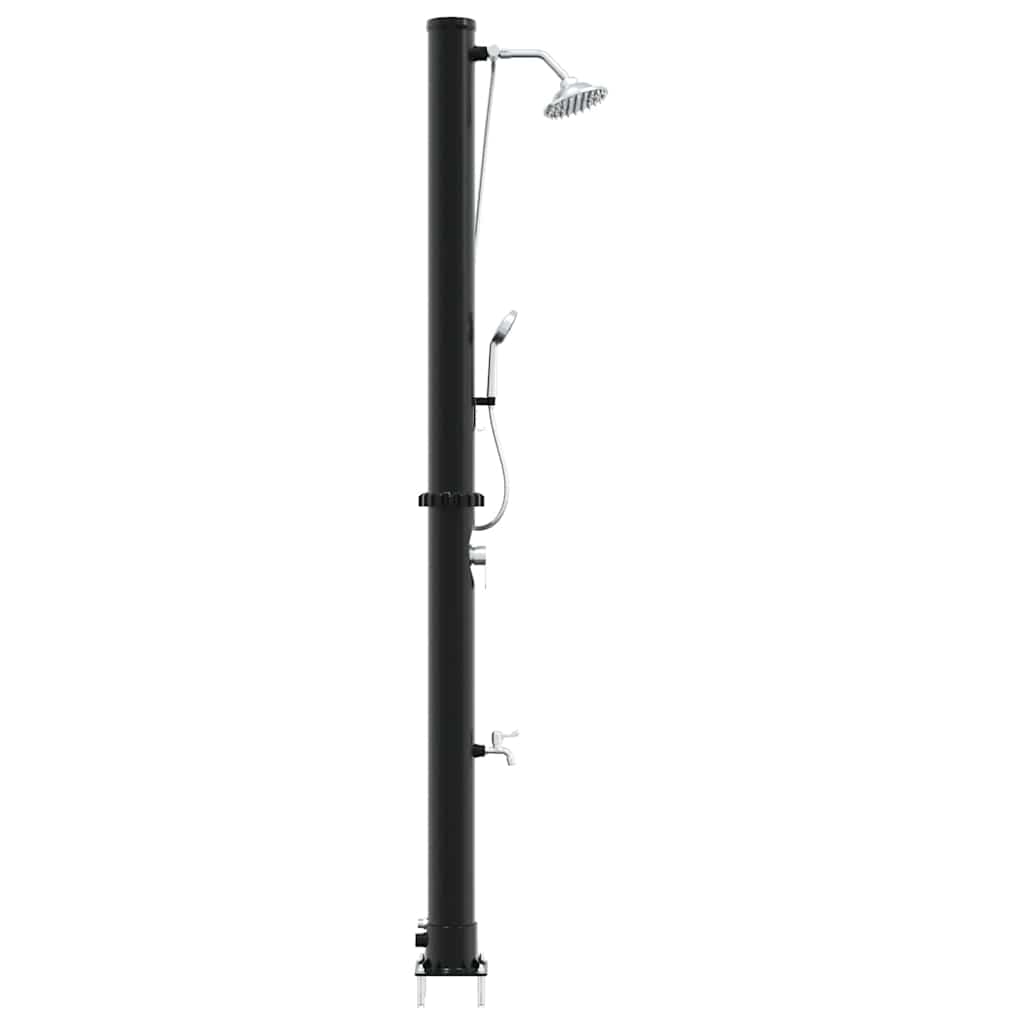 Buitenzonne-douche Zwart 217 cm PVC en Aluminium is nu te koop bij PeponiXL, paradijselijk wonen!