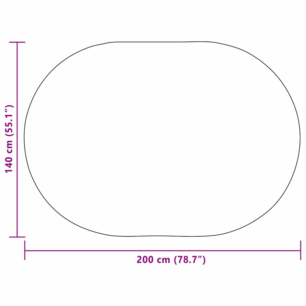 Vloerkleed ZIZUR Bruin 200 x 140 cm Polypropyleen is nu te koop bij PeponiXL, paradijselijk wonen!