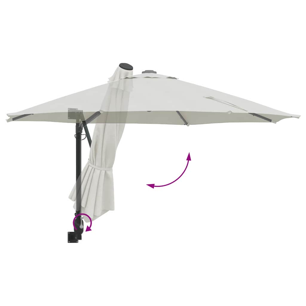 Tuinparasol Zand 248 x 248 x 148 cm Polyester en staal is nu te koop bij PeponiXL, paradijselijk wonen!