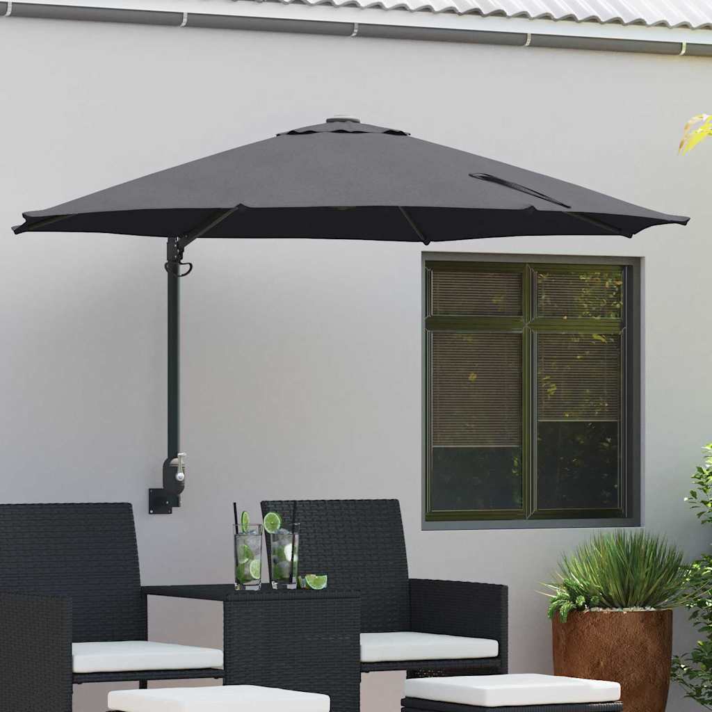 Tuinparasol Antraciet 248 x 248 x 148 cm Polyester en staal is nu te koop bij PeponiXL, paradijselijk wonen!