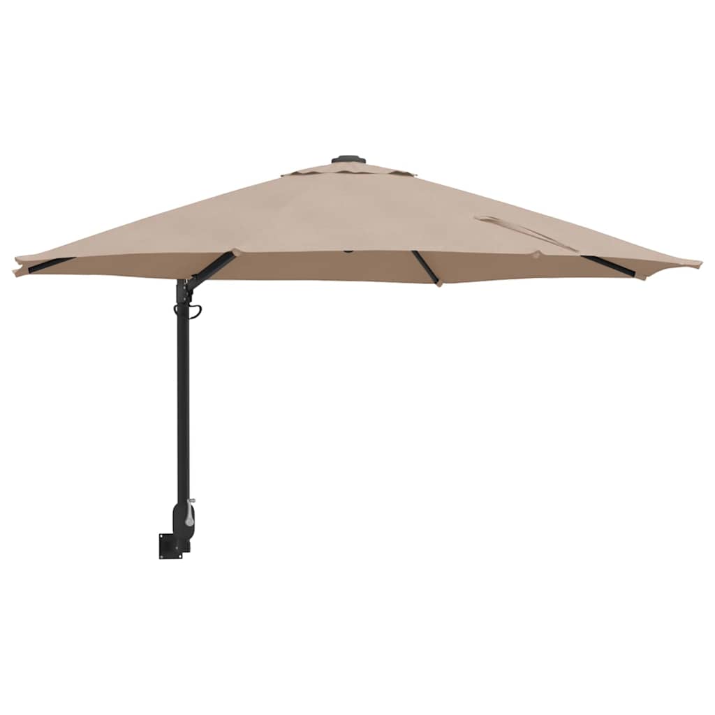 Tuinparasol Taupe 248 x 248 x 148 cm Polyester en staal is nu te koop bij PeponiXL, paradijselijk wonen!