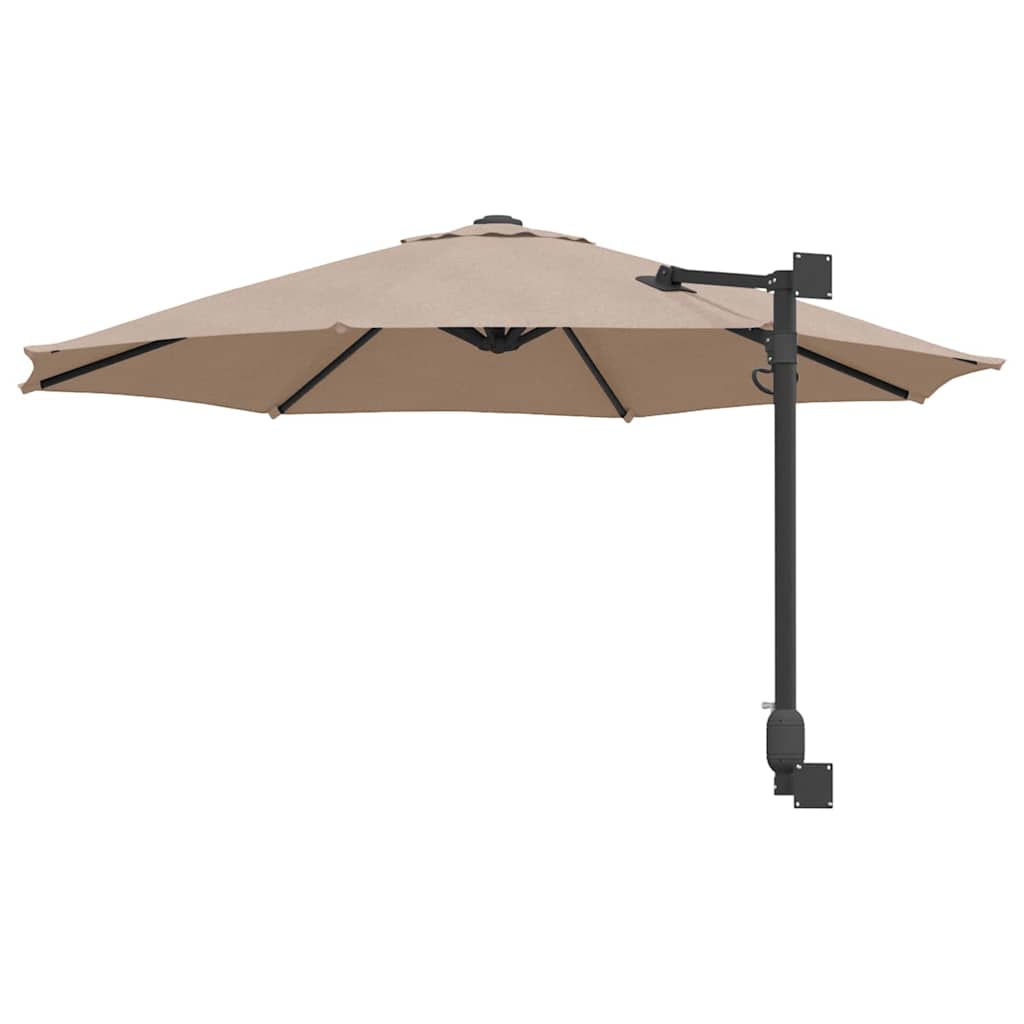 Tuinparasol Taupe 248 x 248 x 148 cm Polyester en staal is nu te koop bij PeponiXL, paradijselijk wonen!