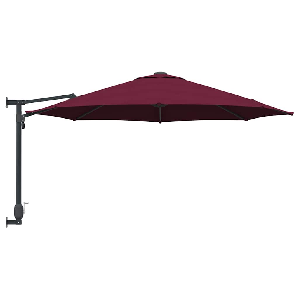 Tuinparasol Bordeaux Rood 248 x 248 x 148 cm Polyester en staal is nu te koop bij PeponiXL, paradijselijk wonen!