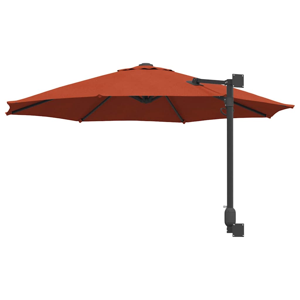 Tuinparasol Terracotta 248 x 248 x 148 cm Polyester en staal is nu te koop bij PeponiXL, paradijselijk wonen!