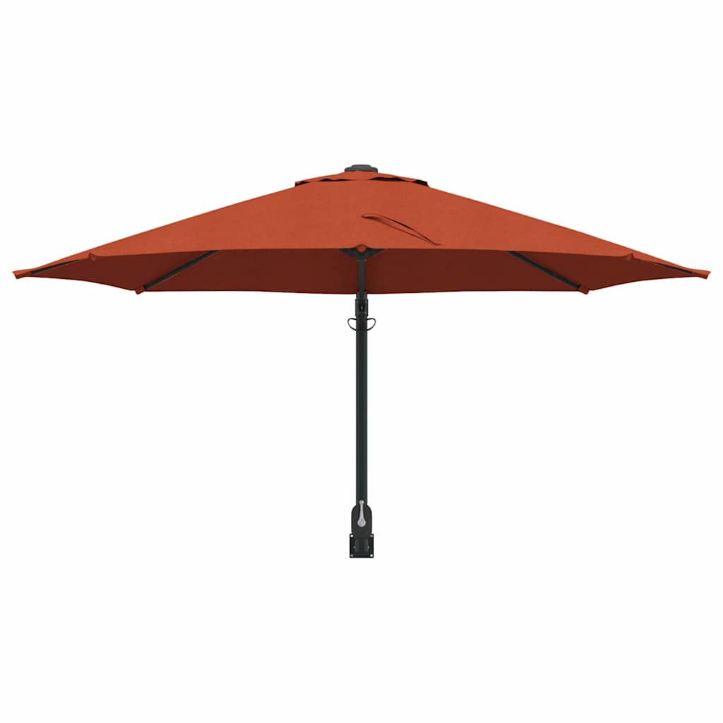 Tuinparasol Terracotta 248 x 248 x 148 cm Polyester en staal is nu te koop bij PeponiXL, paradijselijk wonen!