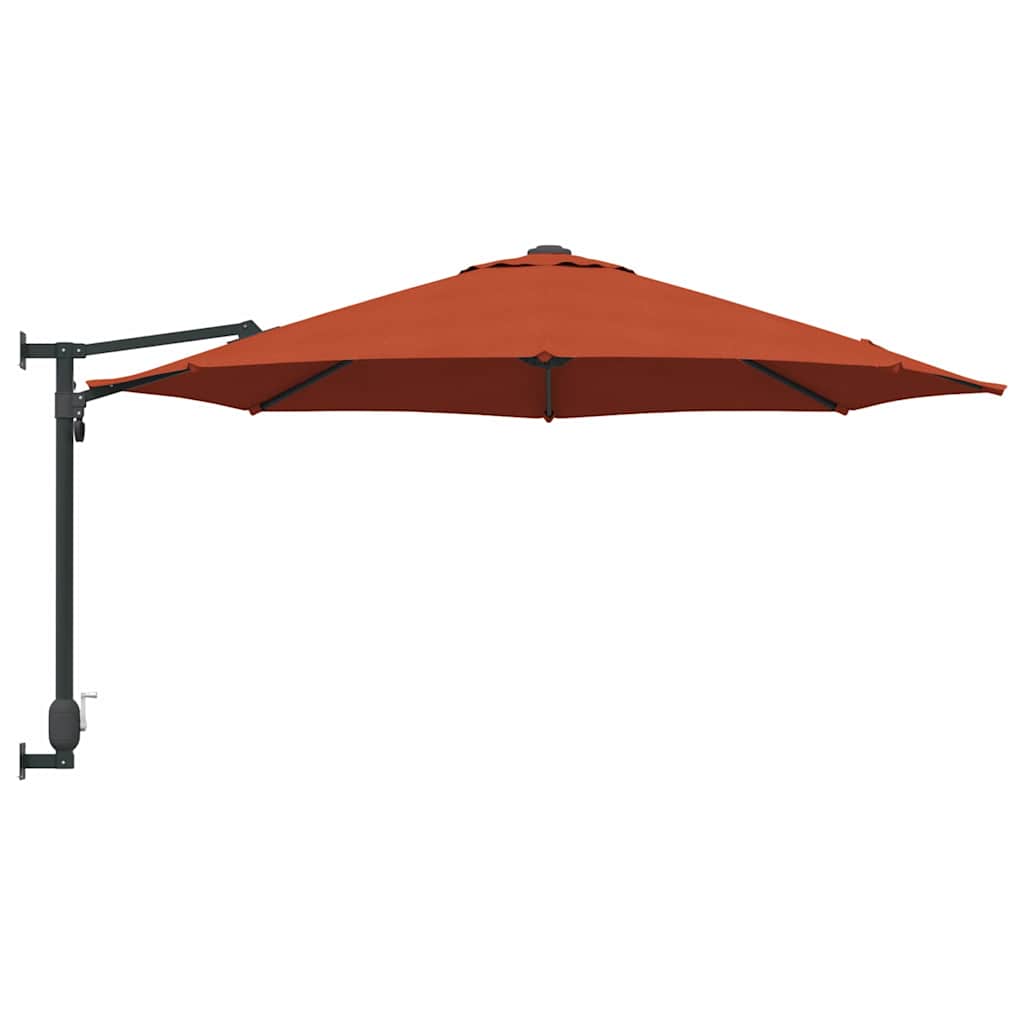 Tuinparasol Terracotta 248 x 248 x 148 cm Polyester en staal is nu te koop bij PeponiXL, paradijselijk wonen!