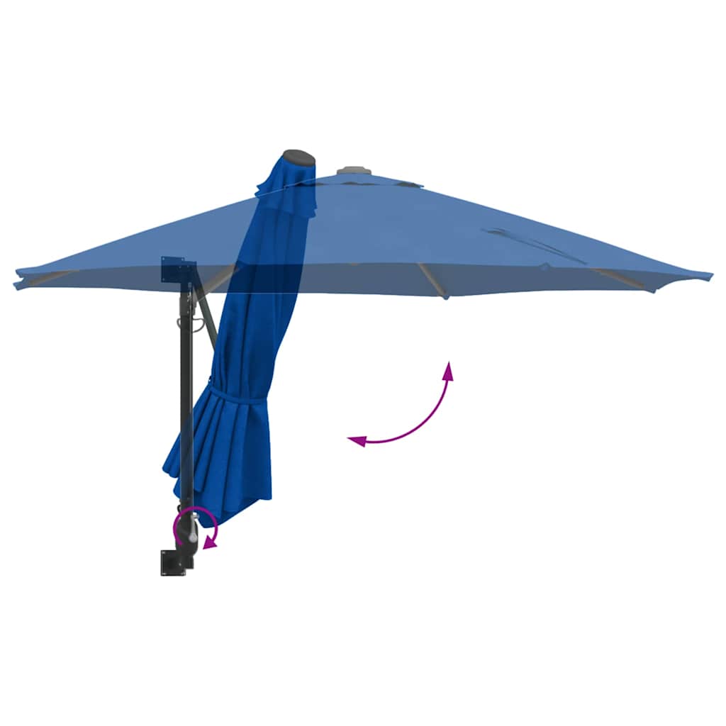 Tuinparasol Azurblauw 248 x 248 x 148 cm Polyester en staal is nu te koop bij PeponiXL, paradijselijk wonen!