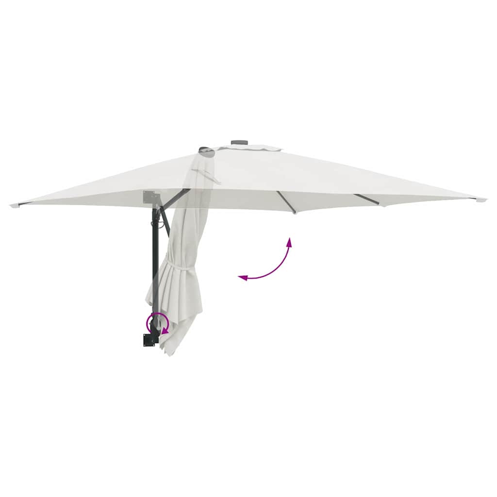 Tuinparasol Zand 248,5 x 247,5 x 160 cm Polyester en staal is nu te koop bij PeponiXL, paradijselijk wonen!