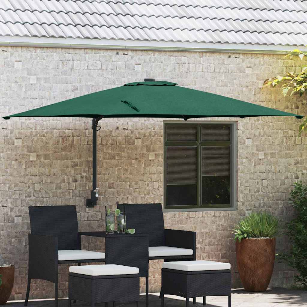 Tuinparasol Groen 248,5 x 247,5 x 160 cm Polyester en staal is nu te koop bij PeponiXL, paradijselijk wonen!