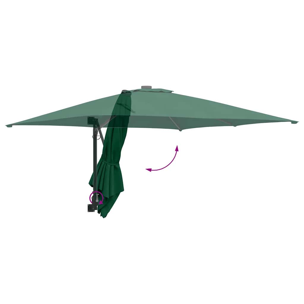 Tuinparasol Groen 248,5 x 247,5 x 160 cm Polyester en staal is nu te koop bij PeponiXL, paradijselijk wonen!