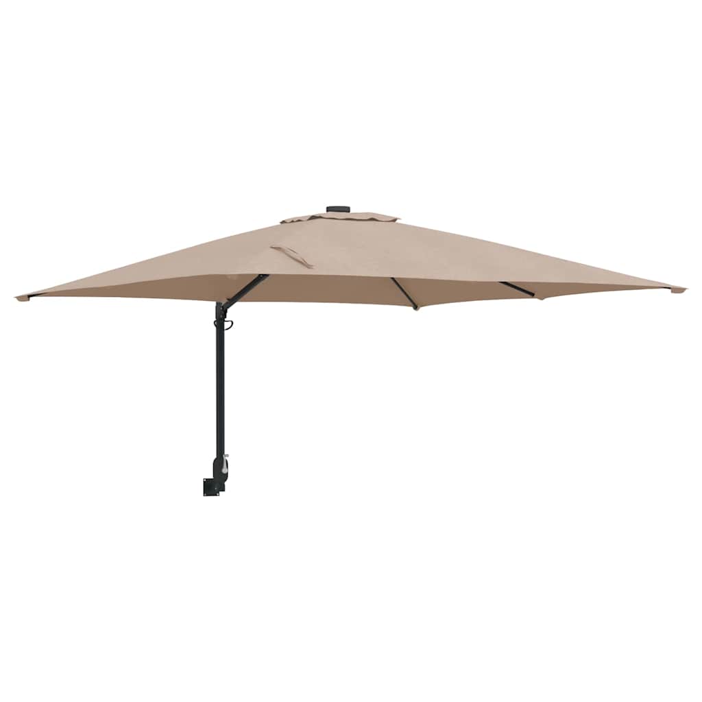 Tuinparasol Taupe 248,5 x 247,5 x 160 cm Polyester en staal is nu te koop bij PeponiXL, paradijselijk wonen!