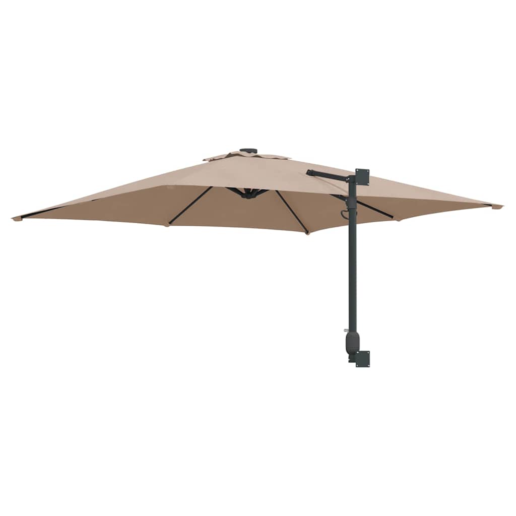 Tuinparasol Taupe 248,5 x 247,5 x 160 cm Polyester en staal is nu te koop bij PeponiXL, paradijselijk wonen!