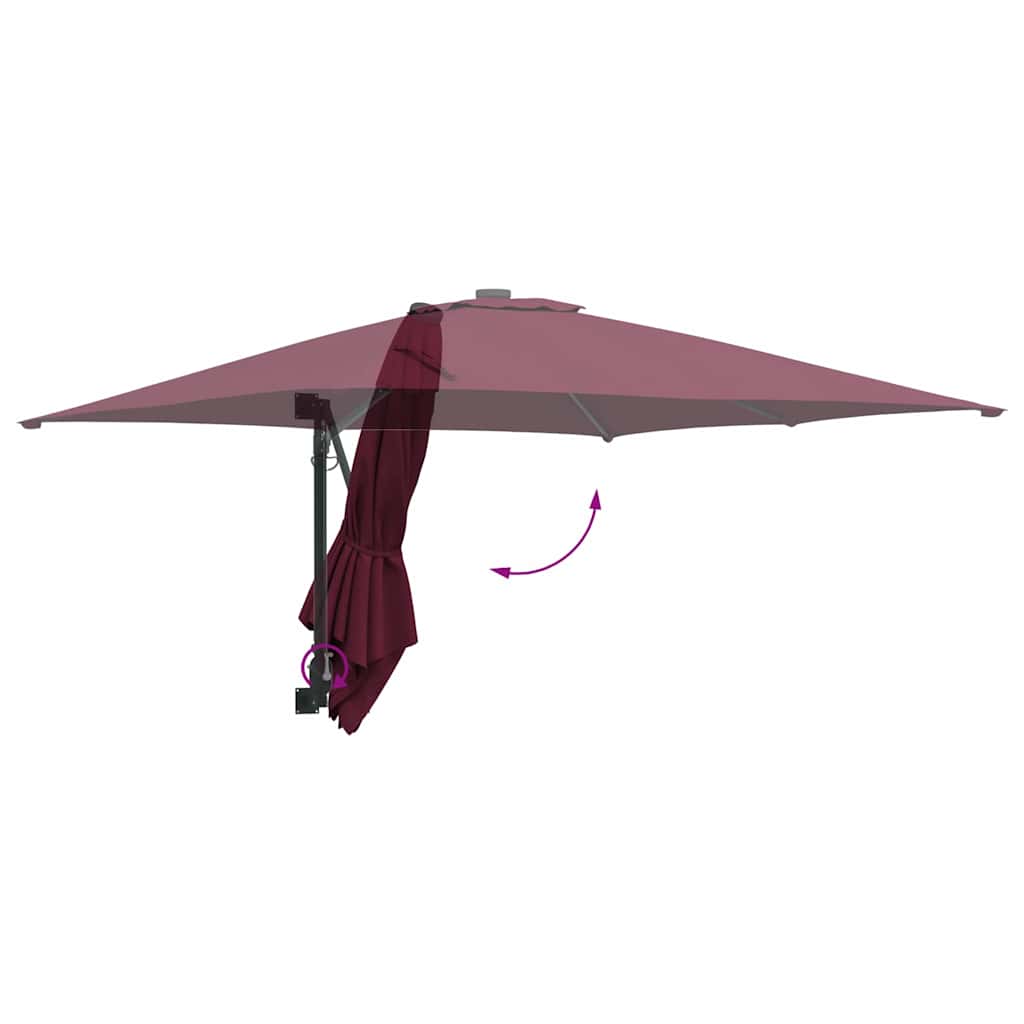 Tuinparasol Bordeaux Rood 248,5 x 247,5 x 160 cm is nu te koop bij PeponiXL, paradijselijk wonen!