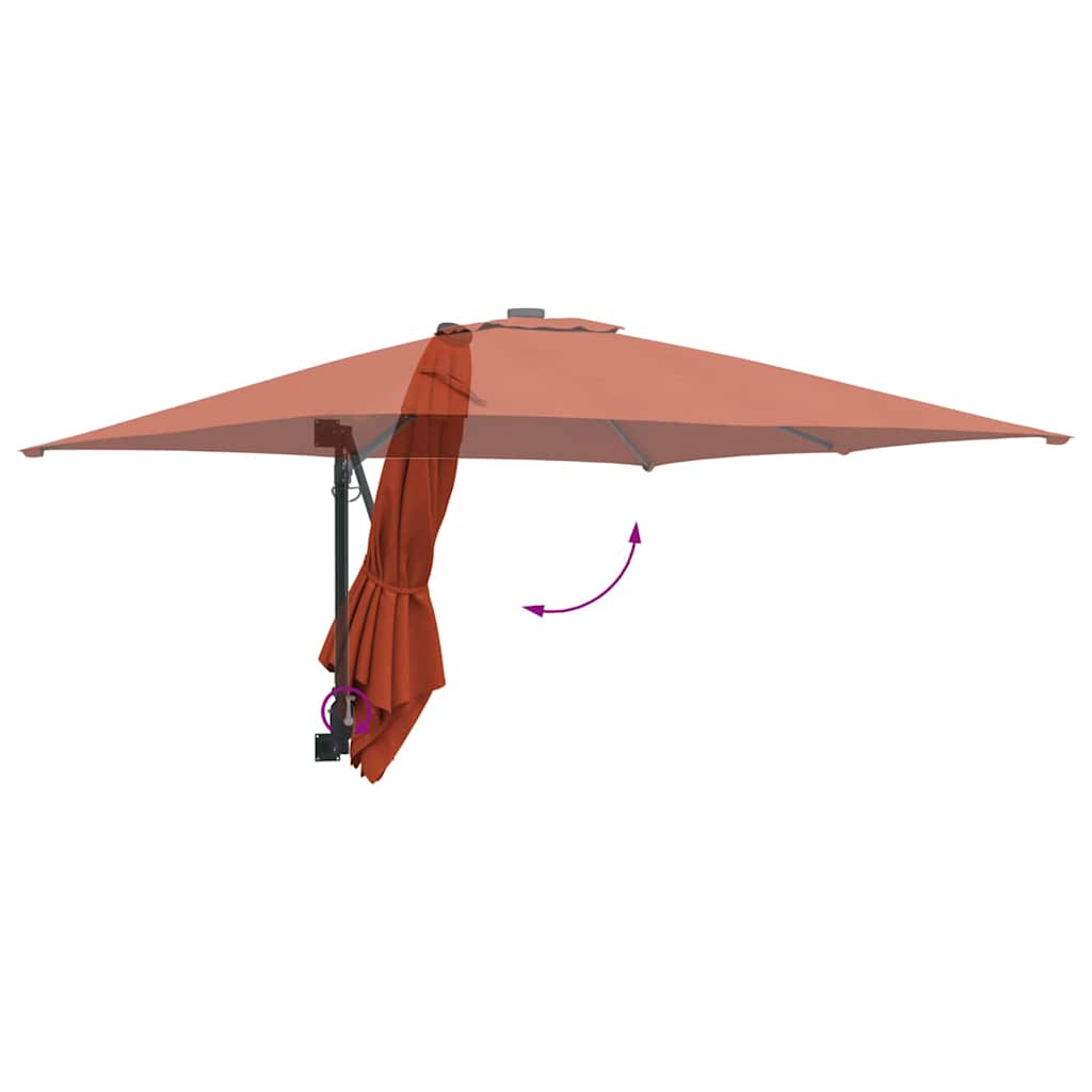 Tuinparasol Terracotta 248,5 x 247,5 x 160 cm is nu te koop bij PeponiXL, paradijselijk wonen!