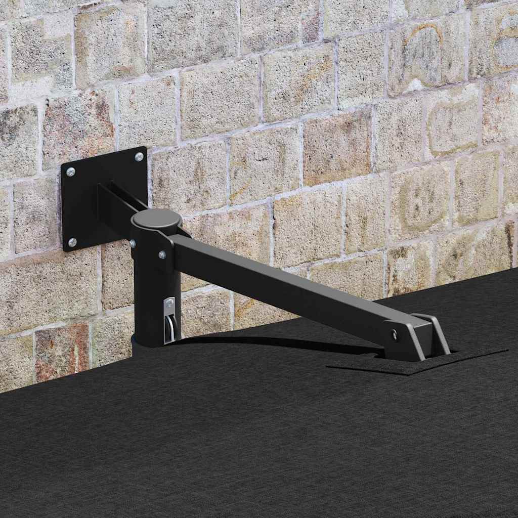 Tuinparasol Zwart 248,5 x 247,5 x 160 cm Polyester en staal is nu te koop bij PeponiXL, paradijselijk wonen!