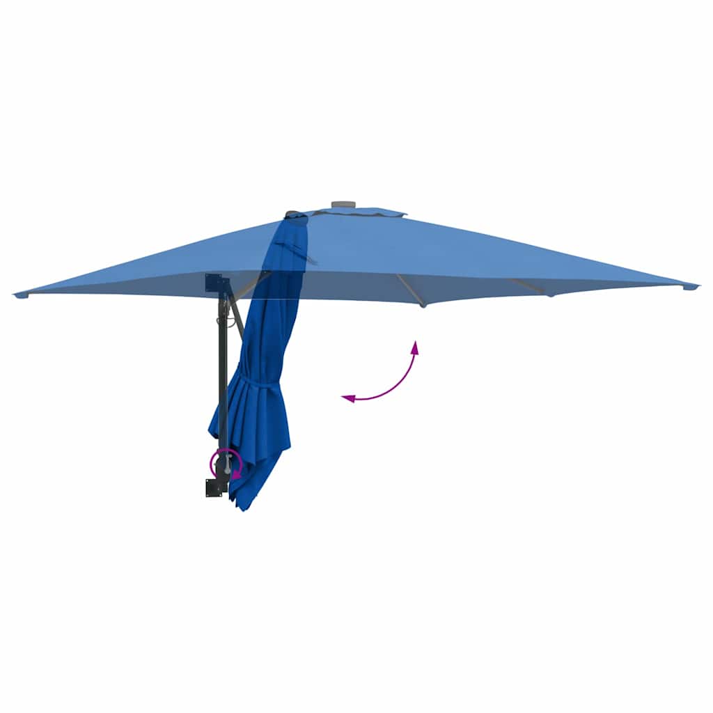 Tuinparasol Azurblauw 248,5 x 247,5 x 160 cm Polyester en staal is nu te koop bij PeponiXL, paradijselijk wonen!