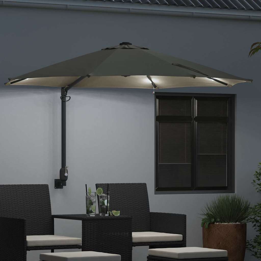 Tuinparasol Zand 248 x 248 x 148 cm Polyester en staal is nu te koop bij PeponiXL, paradijselijk wonen!