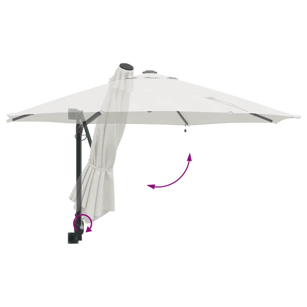 Tuinparasol Zand 248 x 248 x 148 cm Polyester en staal is nu te koop bij PeponiXL, paradijselijk wonen!