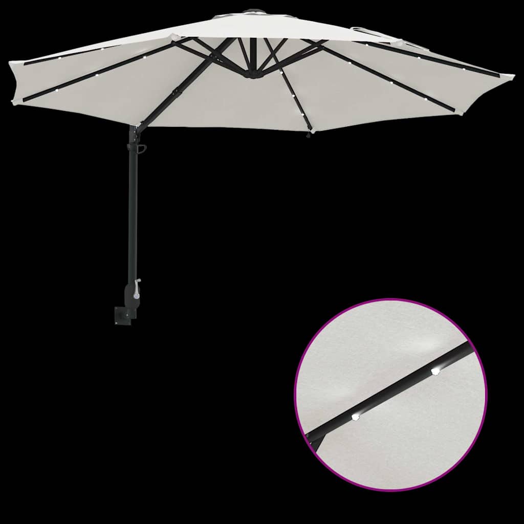 Tuinparasol Zand 248 x 248 x 148 cm Polyester en staal is nu te koop bij PeponiXL, paradijselijk wonen!