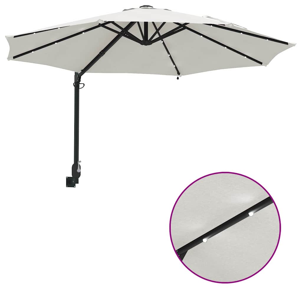 Tuinparasol Zand 248 x 248 x 148 cm Polyester en staal is nu te koop bij PeponiXL, paradijselijk wonen!