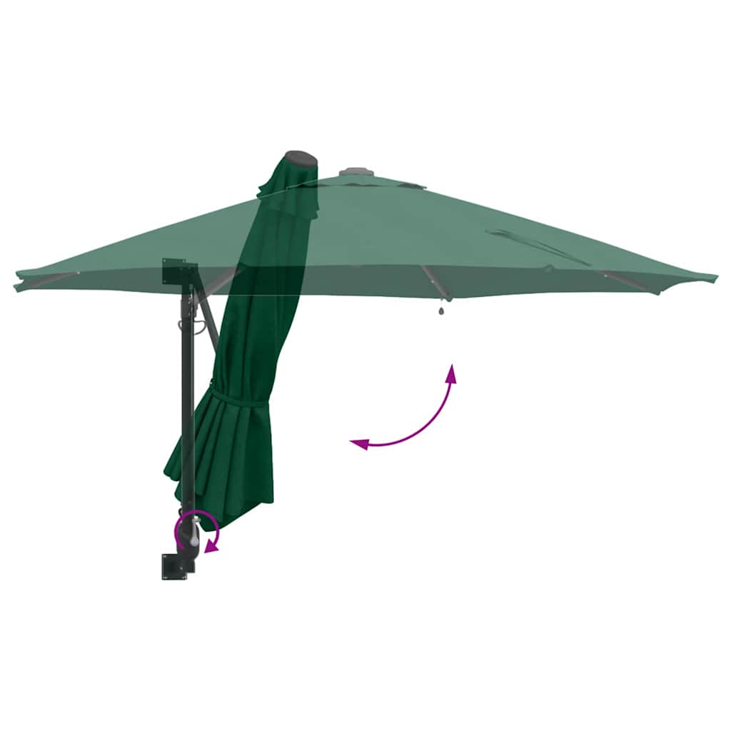 Tuinparasol Groen 248 x 248 x 148 cm Polyester en staal is nu te koop bij PeponiXL, paradijselijk wonen!