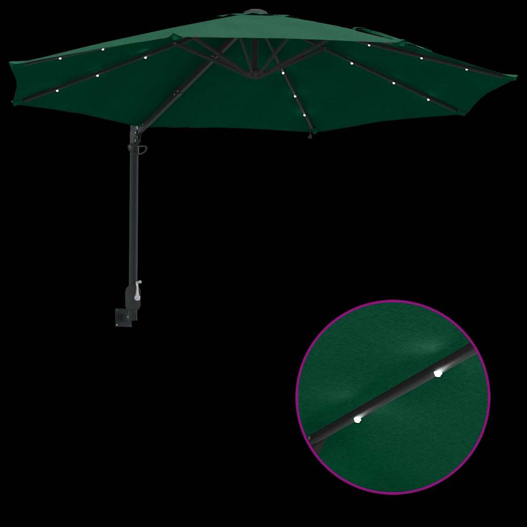 Tuinparasol Groen 248 x 248 x 148 cm Polyester en staal is nu te koop bij PeponiXL, paradijselijk wonen!