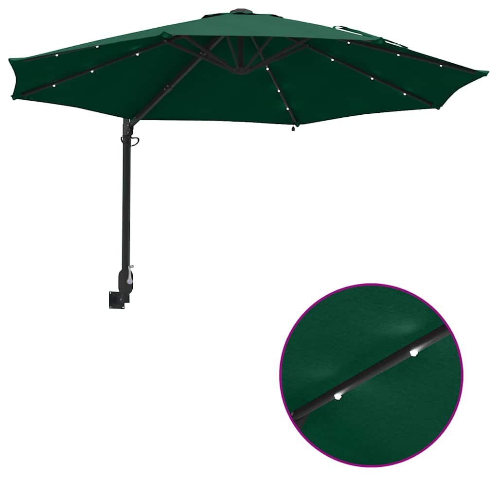 Tuinparasol Groen 248 x 248 x 148 cm Polyester en staal is nu te koop bij PeponiXL, paradijselijk wonen!