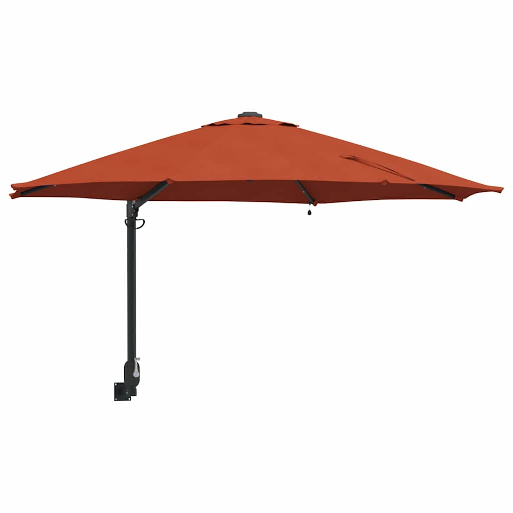 Tuinparasol Terracotta 248 x 248 x 148 cm Polyester en staal is nu te koop bij PeponiXL, paradijselijk wonen!