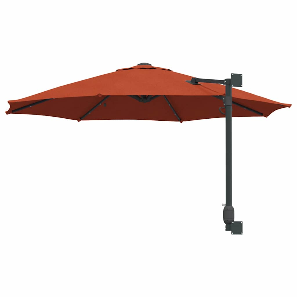 Tuinparasol Terracotta 248 x 248 x 148 cm Polyester en staal is nu te koop bij PeponiXL, paradijselijk wonen!