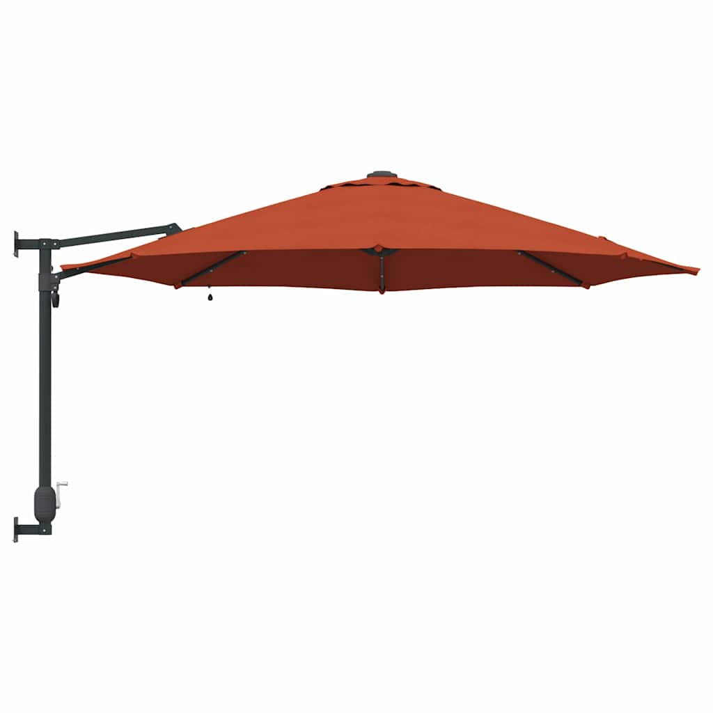 Tuinparasol Terracotta 248 x 248 x 148 cm Polyester en staal is nu te koop bij PeponiXL, paradijselijk wonen!