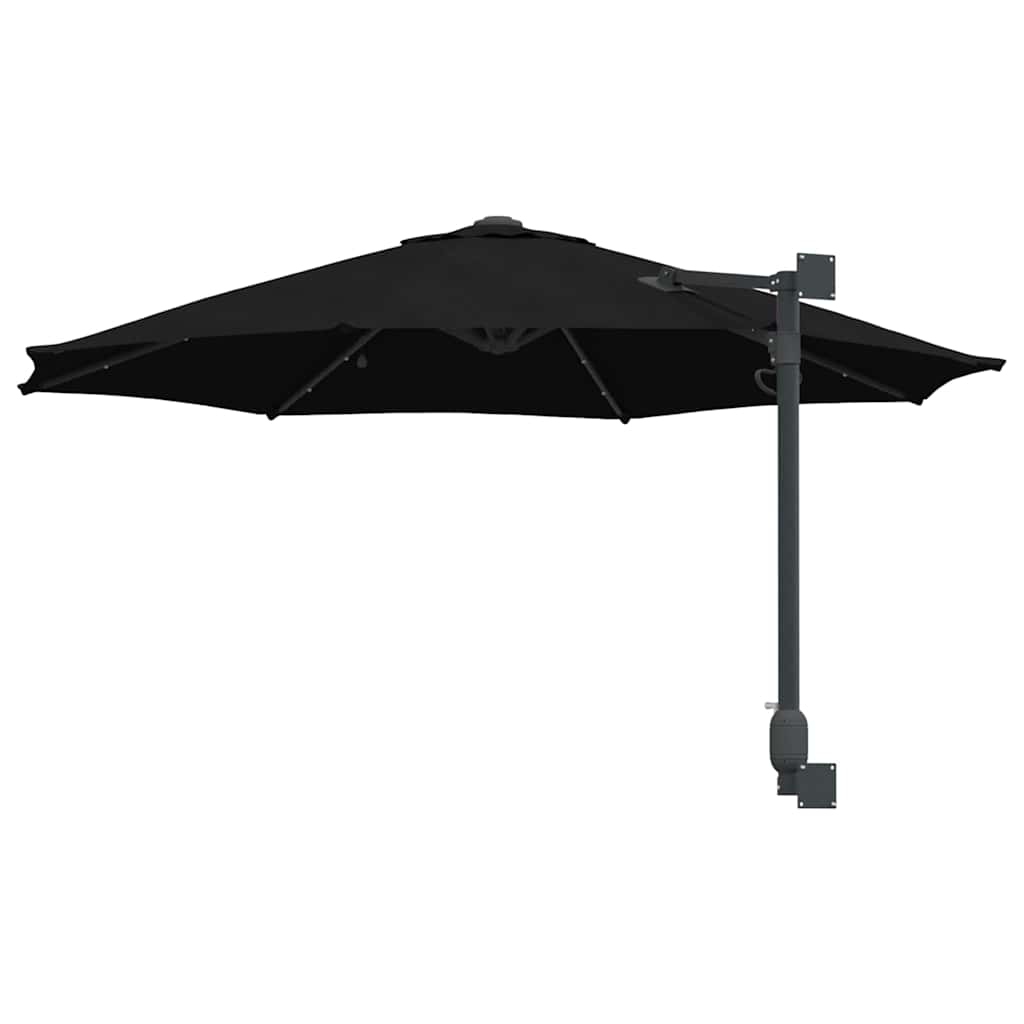 Tuinparasol Zwart 248 x 248 x 148 cm Polyester en staal is nu te koop bij PeponiXL, paradijselijk wonen!