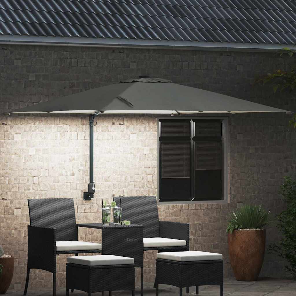 Tuinparasol Zand 248,5 x 247,5 x 160 cm Polyester en staal is nu te koop bij PeponiXL, paradijselijk wonen!