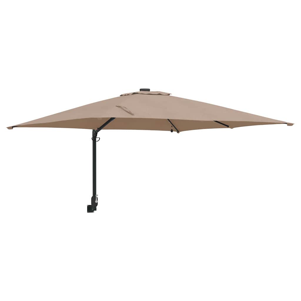 Tuinparasol Taupe 248,5 x 247,5 x 160 cm Polyester en staal is nu te koop bij PeponiXL, paradijselijk wonen!