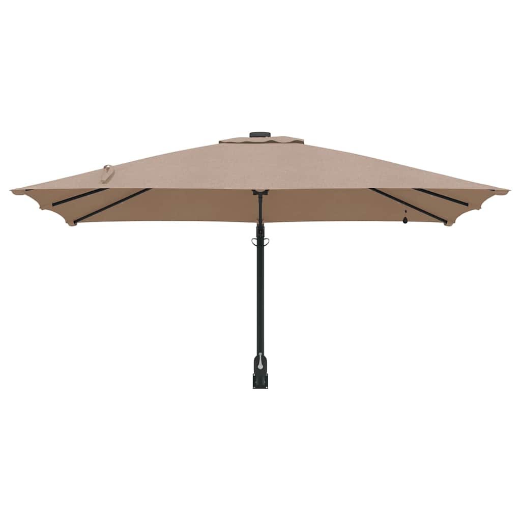 Tuinparasol Taupe 248,5 x 247,5 x 160 cm Polyester en staal is nu te koop bij PeponiXL, paradijselijk wonen!