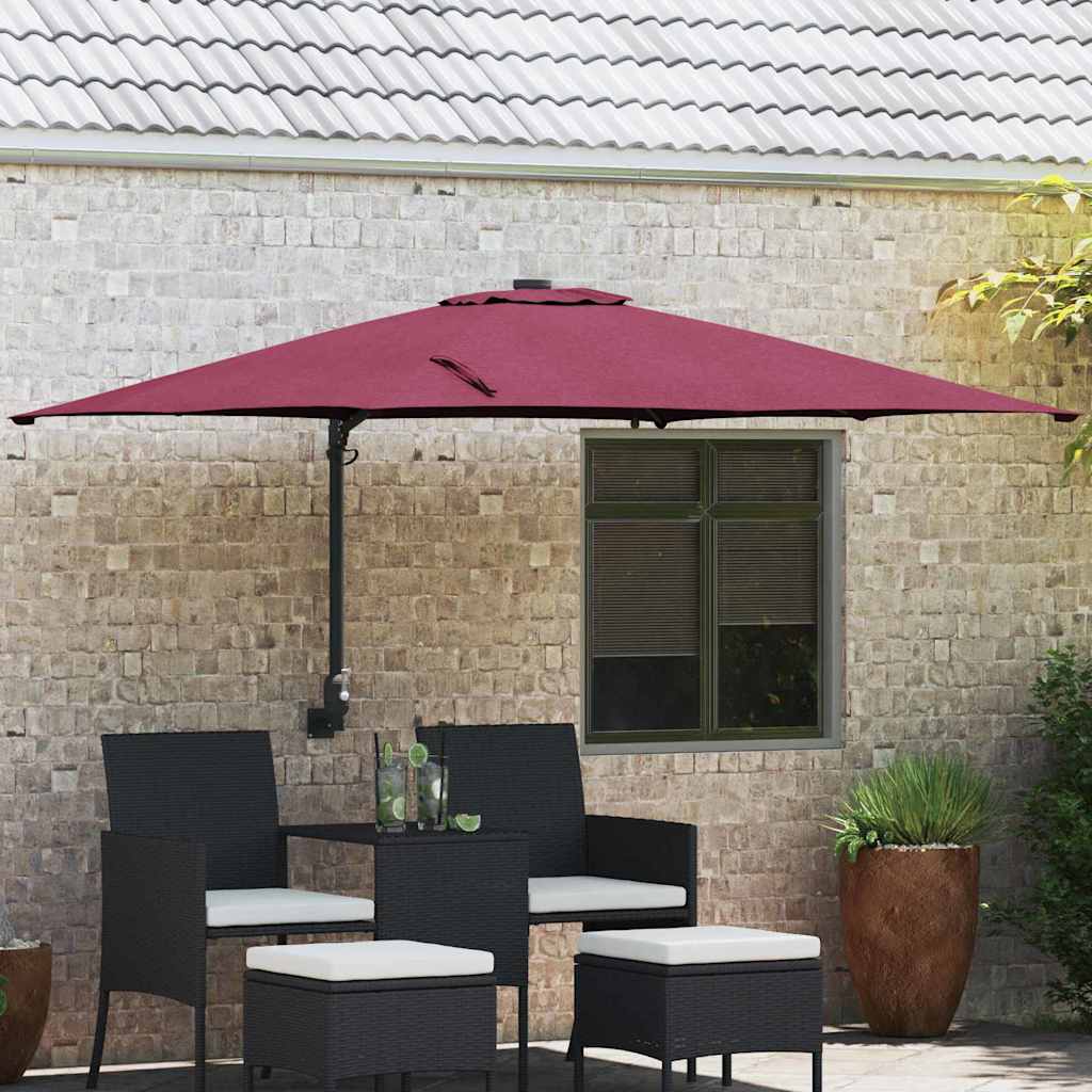 Tuinparasol Bordeaux Rood 248,5 x 247,5 x 160 cm is nu te koop bij PeponiXL, paradijselijk wonen!
