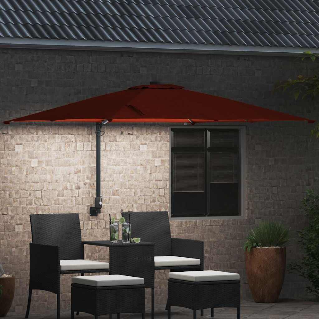 Tuinparasol Terracotta 248,5 x 247,5 x 160 cm is nu te koop bij PeponiXL, paradijselijk wonen!